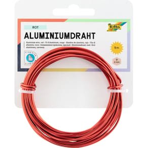 Basteldraht Folia, Alu, rot