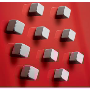 Neodym-Magnet Sigel Cube, 10 St., silber