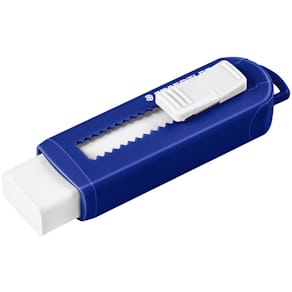 Radierer STAEDTLER Schiebehülle, blau/weiß, Schachtel (12 Stück)