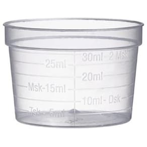 Medicinbägare Frukost Transparent, bred, 30ml, 50/fp