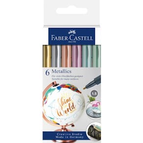 Fiberpenna FABER CASTELL Metallics 6/fp