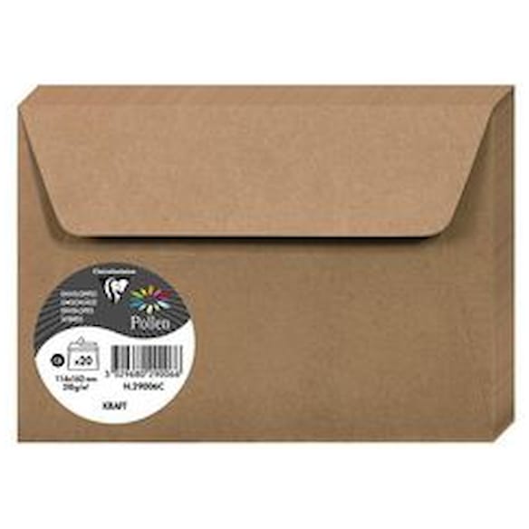 Konvolutt POLLEN 114x162mm kraft (20)