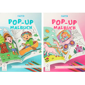Malbuch STYLEX Pop-up, A4, 2-fach sortiert
