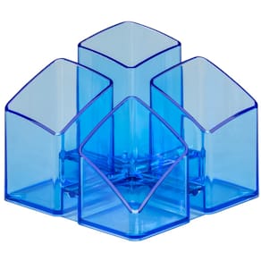Schreibtischköcher HAN SCALA, blau-transparent