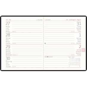 Taschenkalender Zettler 1W 2S, farbig sortiert