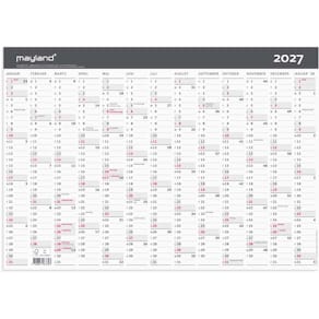 Vægkalender Mayland Moderne 2027, 419x297 mm, flerfarvet