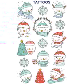 Tattoo-Folie Avery Zweckform KIDS Tattoos Schneemann, bunt, 1 Btl