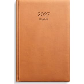 Burde Dagbok 2027 cognac konstläder