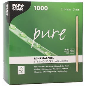 Rörpinne PURE Trä 14cm x 5mm 1000/fp