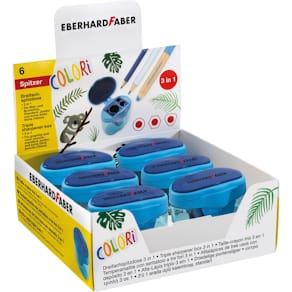 Dosenspitzer Eberhard Faber Colori, dreifach, blau