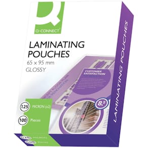 Folientasche Q-CONNECT, 65 x 95 mm, 2 x 125 µm, 100 St.