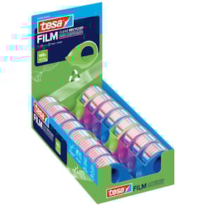 Handabroller tesa eco&clear, Mini, sortiert, 19 mm x 10 m