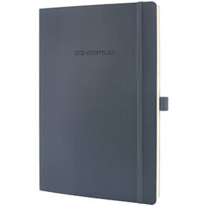 Notizbuch Sigel Conceptum, 187 x 270 mm, liniert, dunkelgrau