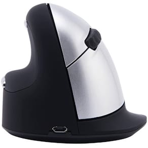 Ergonomische Maus R-Go Tools HE, 93x79x110mm, schwarz/silber