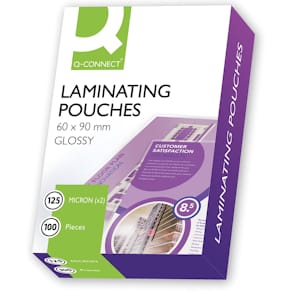 Lamineerhoes Q-CONNECT, 2x125 micron, 60x90mm, 100 stuks