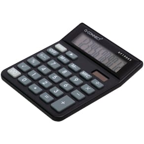 Tischrechner Q-CONNECT, 12-stellig, schwarz