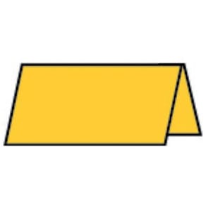 Tischkarte Rössler Paperado, 10 x 10 cm, ocker gerippt