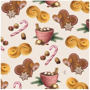 Servett Lussebulle 3-lags 33x33cm 20/fp
