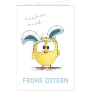 Osterkarte Noname, bunt, mit Umschlag