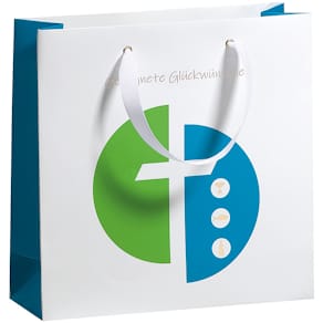 Geschenktragetasche ZÖWIE Kommunion, weiß/blau/grün
