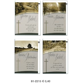 Trauerkarte Noname sortiert, weiß/schwarz, mit Umschlag