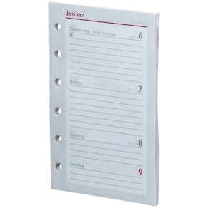 Ersatzkalendarium BSB A7 1W 2S, 2026, 6-fach Lochung