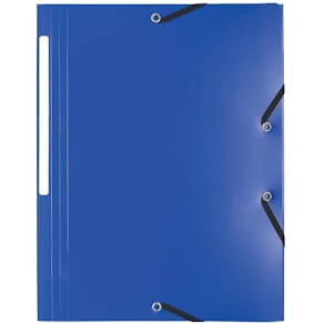 Elastomap Exacompta, A4, PP, 3 kleppen, elastiek, blauw