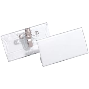 Badge Durable met combiklem, ft 40 x 75 mm, doos 25 stuks