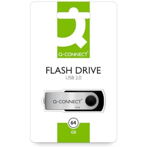 USB-Stick Q-CONNECT 2.0 High Speed inkl. URA, 64 GB