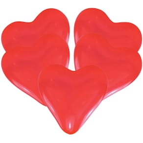 Luftballons Amscan Herz, 5 St., rot