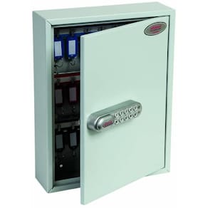Schlüsselschrank PHÖNIX SAFE KC0601E, lichtgrau, 42 Haken