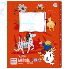 Registerheft Ursus Formati Wörter, Quart, liniert