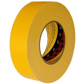 Tejp Textil Plastbelagd Gul, 50mm x 50m