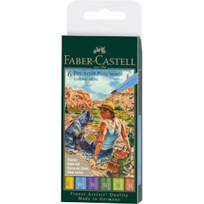Tuschestiftetui Faber-Castell Pitt Artist 6 St. Brush Summervibes