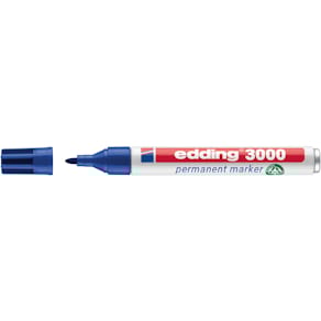 Permanentmarker edding 3000, 1,5–3 mm, blau
