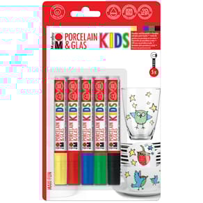 Glas- und Porzellanmalstifte Marabu Kids, 5 St., sortiert
