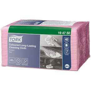 Universalklud Tork W8 Premium, rød 300x385 mm, FSC, 40 stk
