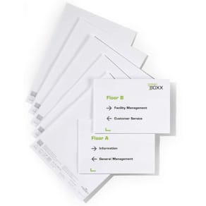 Skiltelomme Durable A5 hvid, 20 stk, kasse/10