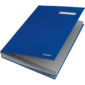 Handtekenmap Esselte, A4, 20 vakken, blauw
