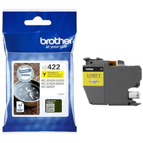 Bläckpatron BROTHER LC422Y Gul