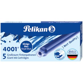 Tintenpatrone Pelikan 4001 GTP/5, Großraum, königsblau, 5 Stück