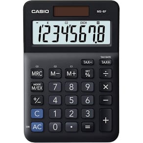 Tischrechner Casio, 8-stellig, schwarz