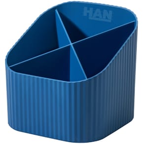 Schreibtischköcher HAN KARMA, 4 Fächer, blau