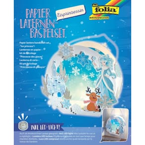 Laternen-Bastelset Folia Eisprinzessin, mit LED