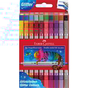 Doppelfasermaler-Set Faber-Castell Duo Glitzer, 20er Etui