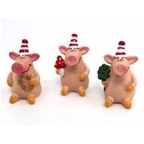Dekorationsartikel Manufaktur Locnikar Glücksbringer Schwein, 3-f