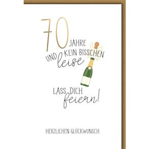 Geburtstagskarte Zahl 70