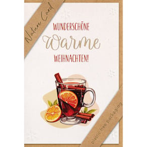 Weihnachtskarte BSB Nature Card, bunt, 11,5 x 17 cm, mit Umschlag