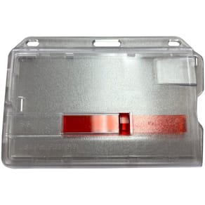 Kartenhalter IDENTA, matt transparent, 94 x 62 mm, Querformat, ro