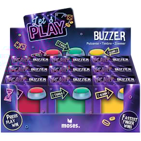 Buzzer MOSES. Let's Play, 3 Sounds, sortiert, Display